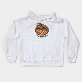 Sloth Life: Powered by Pizza 🍕 Kids Hoodie